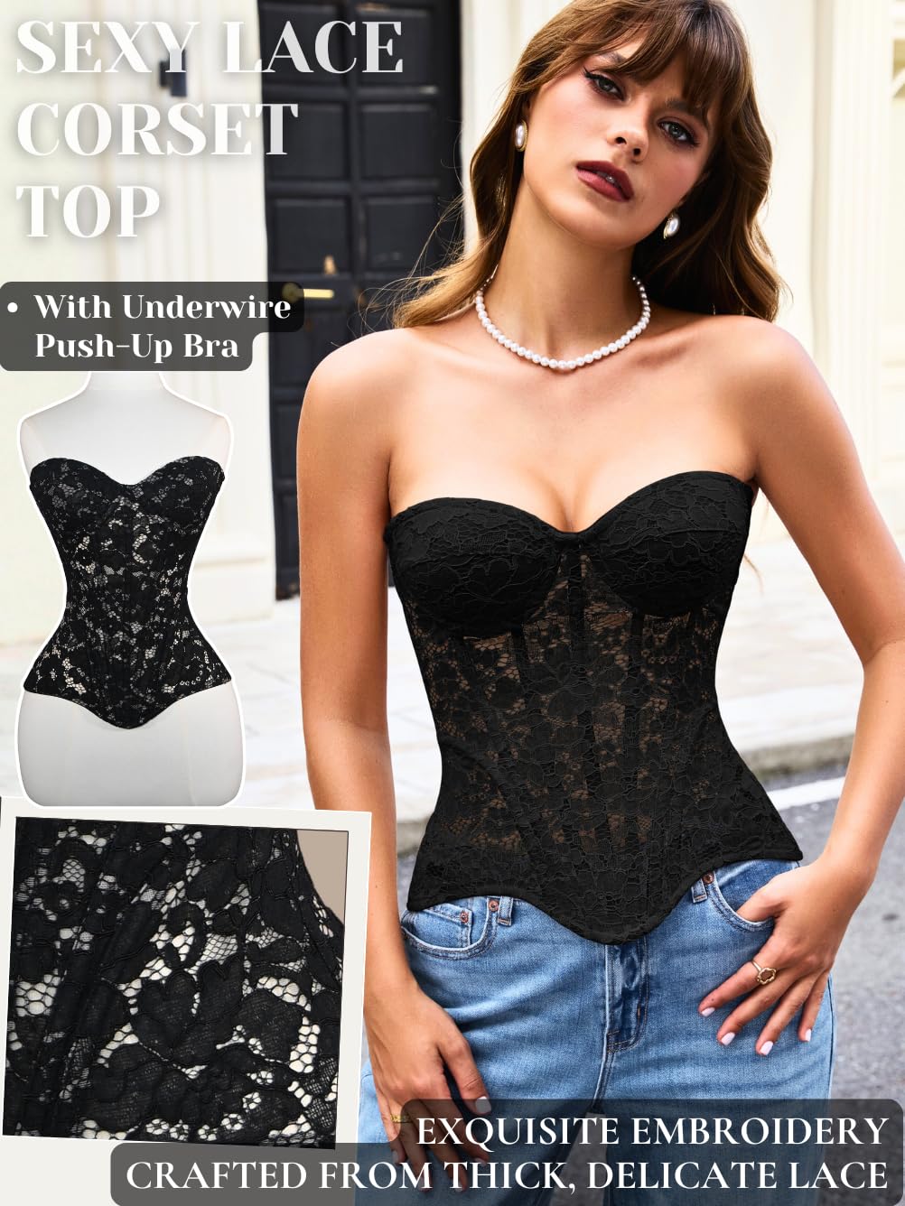 ChiaoLezhee French Romance Floral Lace Corset — image 2