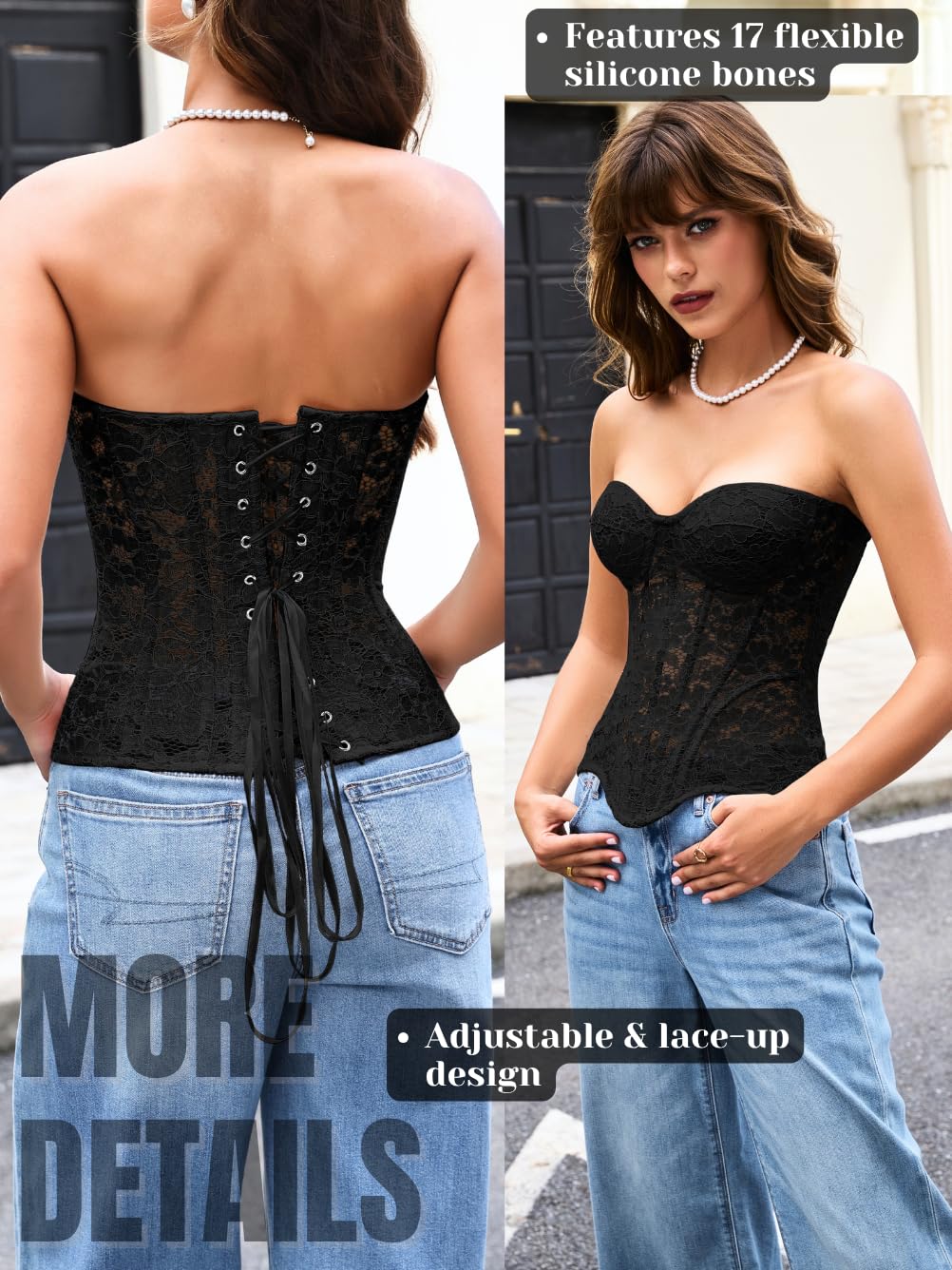 ChiaoLezhee French Romance Floral Lace Corset — image 3