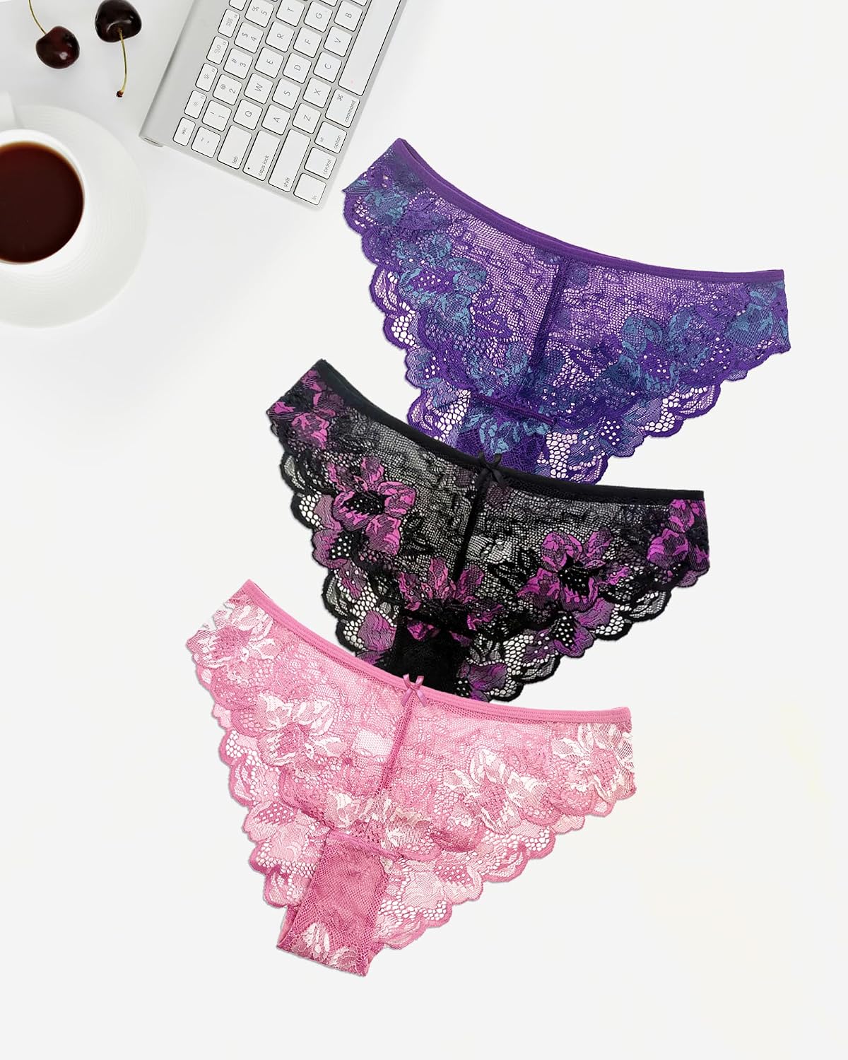 MQHZZJI Women's Lace Seamless Bikini Panties — image 6