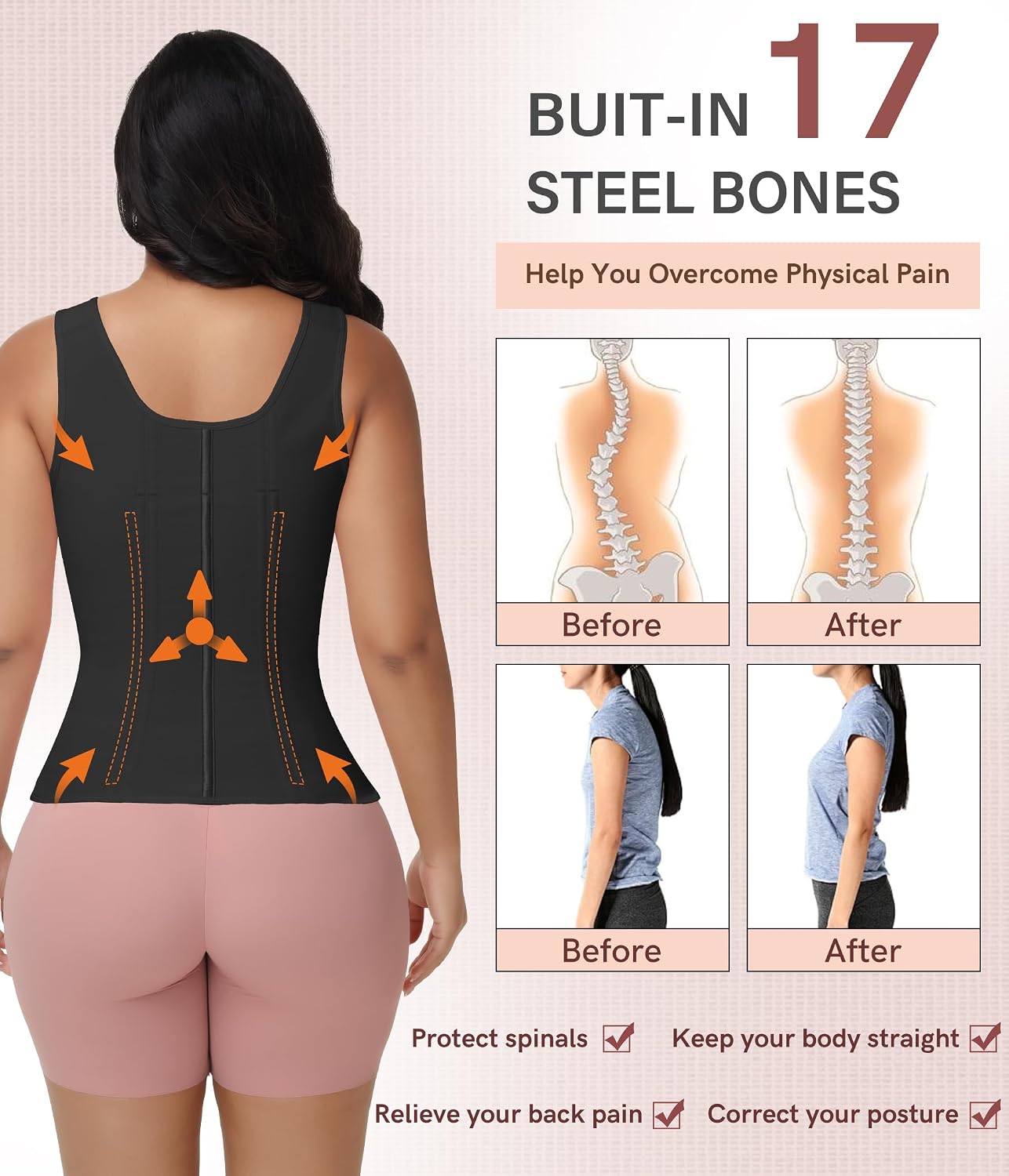 Figninget Waist Trainer Corset with 17 Bones — image 4