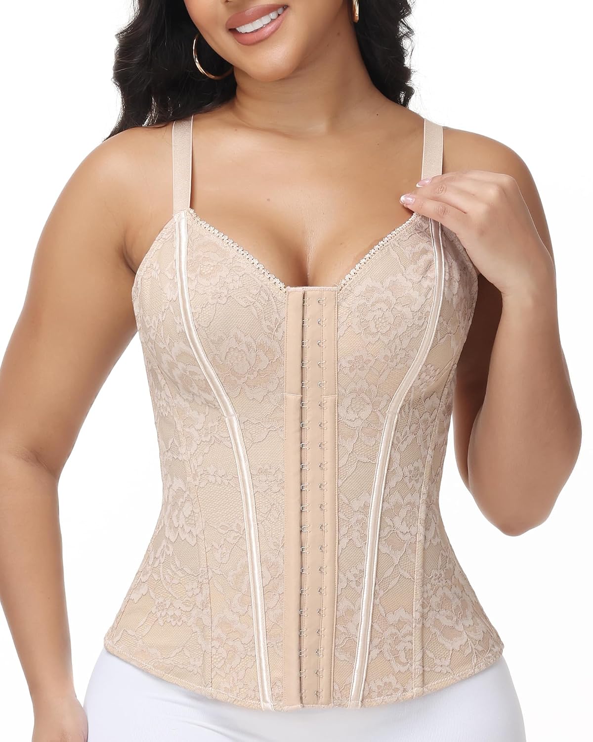 SHAPESHE Lace Waist Trainer Corset for Women