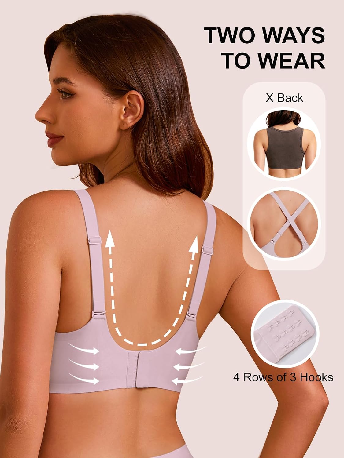 COCOMARTS Women's No Underwire Push Up Mesh Bra — image 3