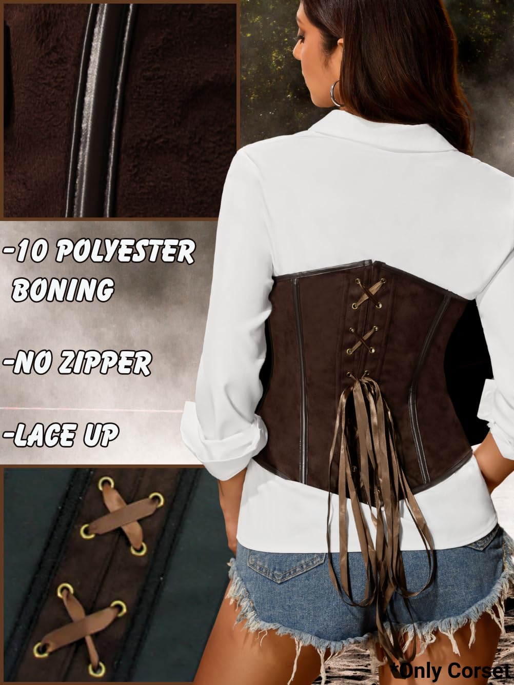 ChiaoLezhee Halter Underbust Corset with Straps — image 4