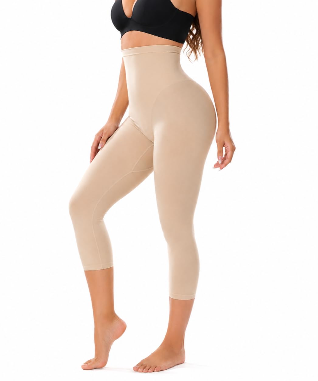 Suprenx High Waist Capri Shapewear Leggings