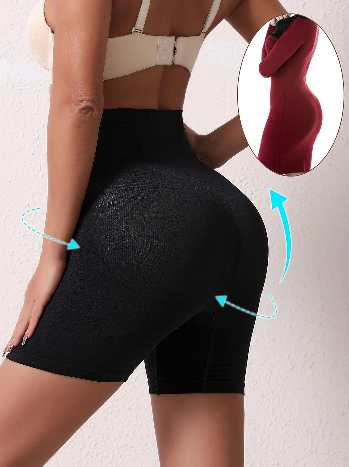 High Waisted Tummy Control Body Shaper Shorts — image 3