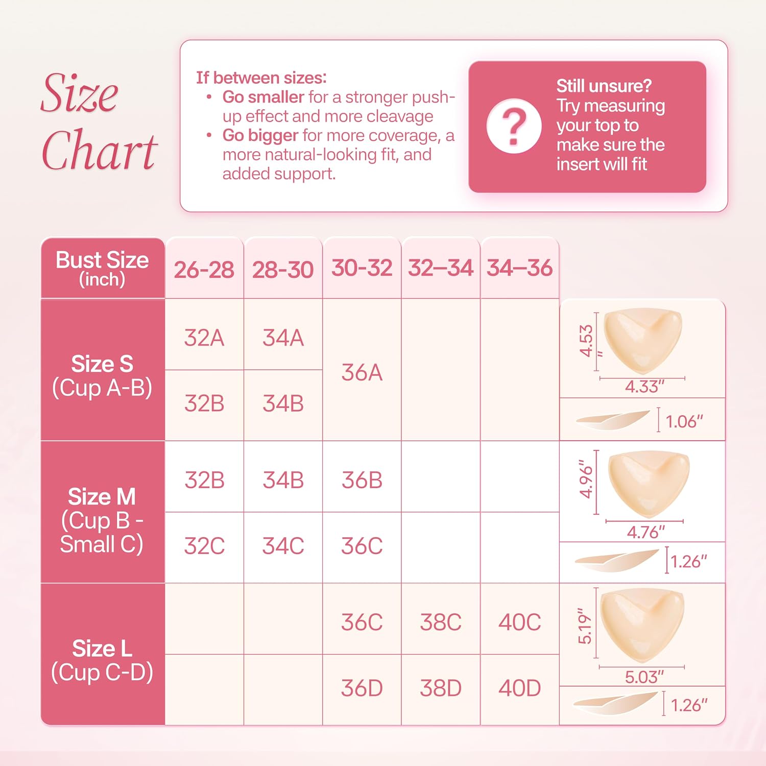 Muse Saga Push Up Sticky Bra Inserts — image 5