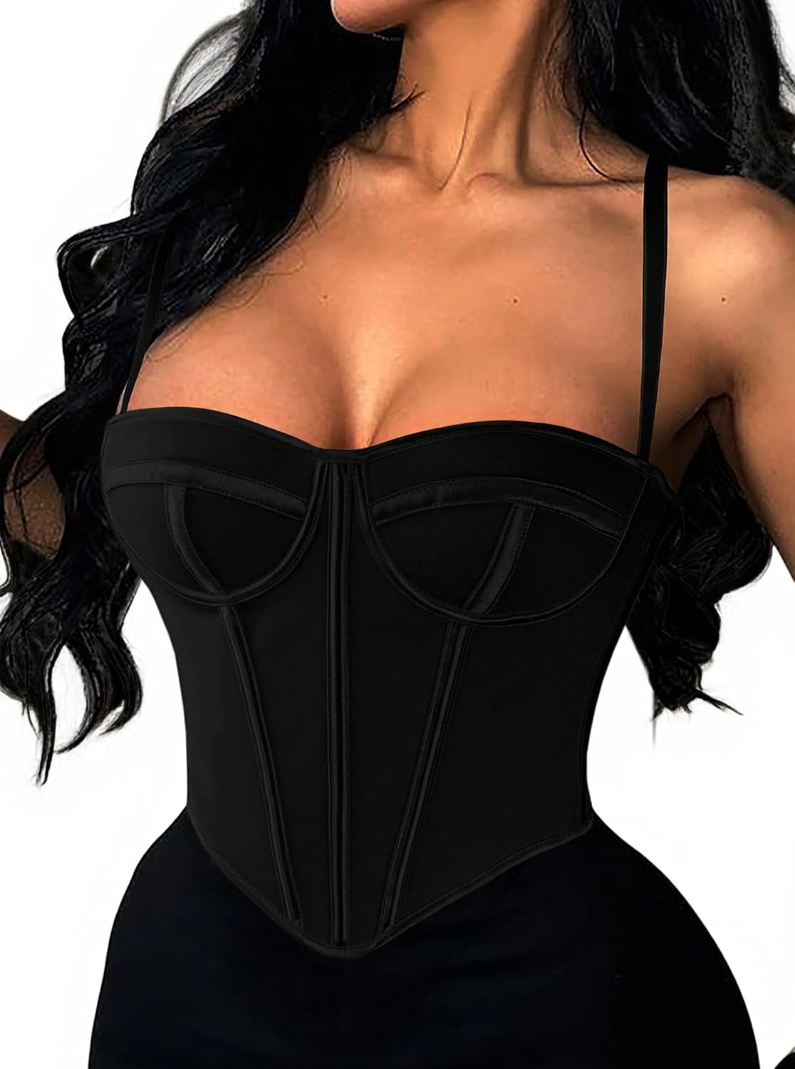 LovelyWholesale Backless Corset Bustier Top