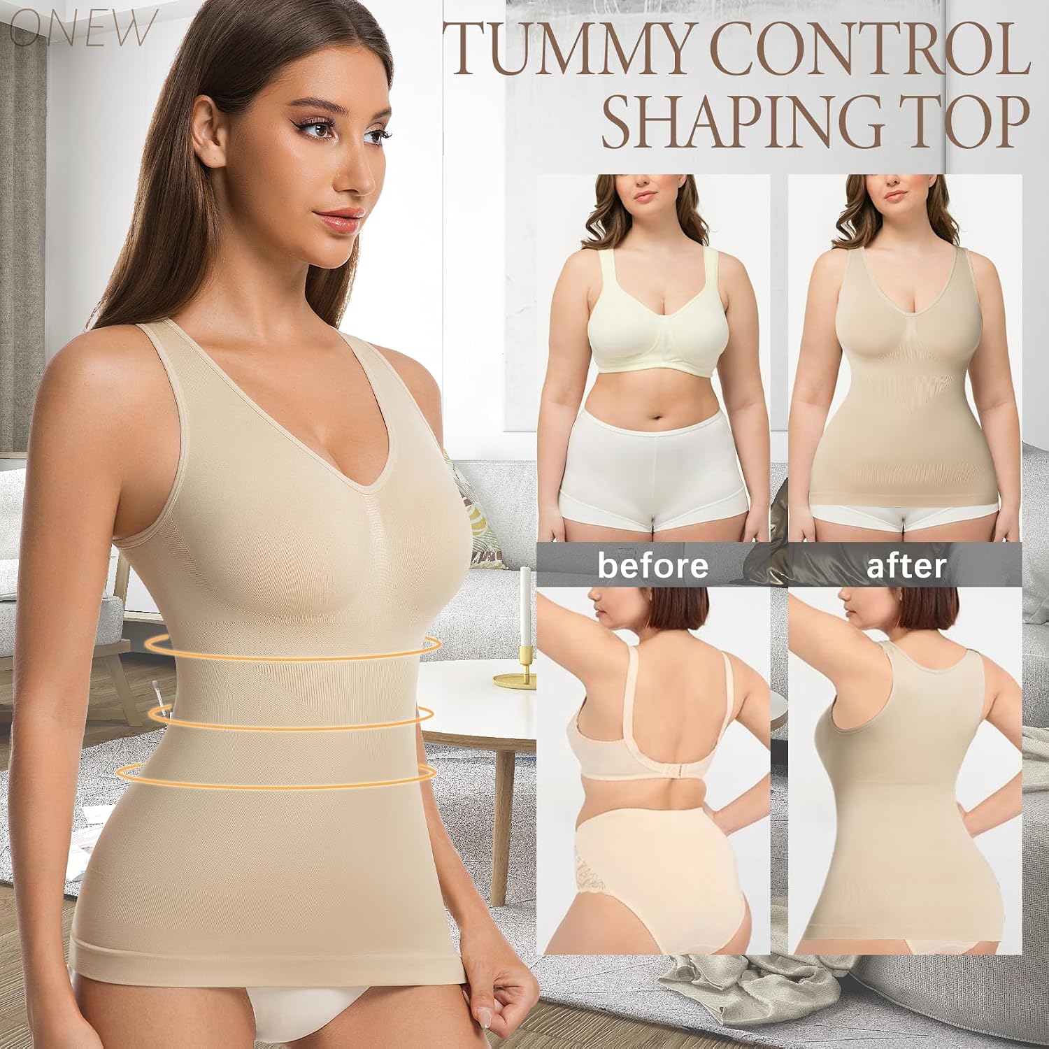 ONEW Seamless Tummy Control Cami Shaper — image 4