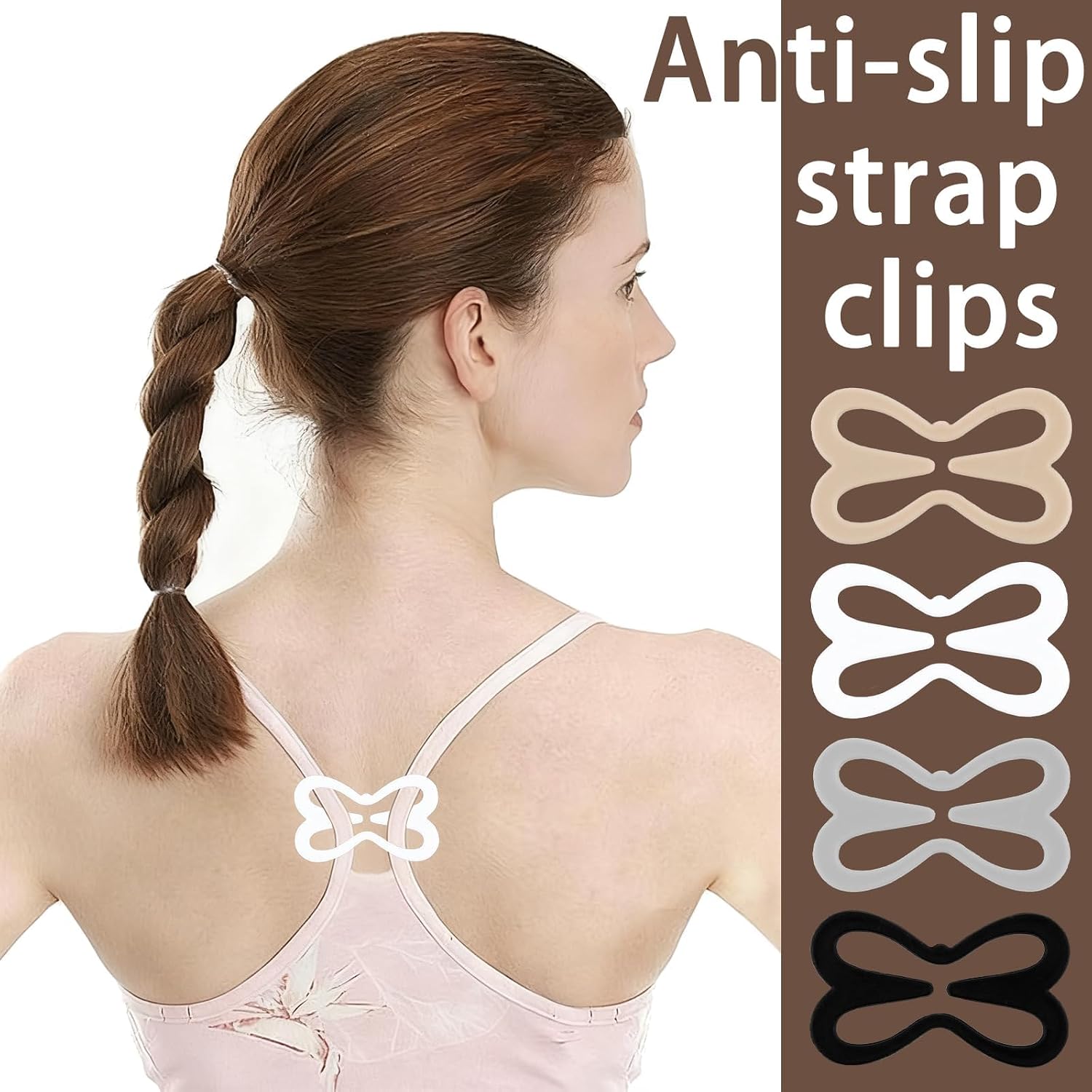 SHEHARUHI Bra Strap Clips Elastic Anti-Slip Set — image 3