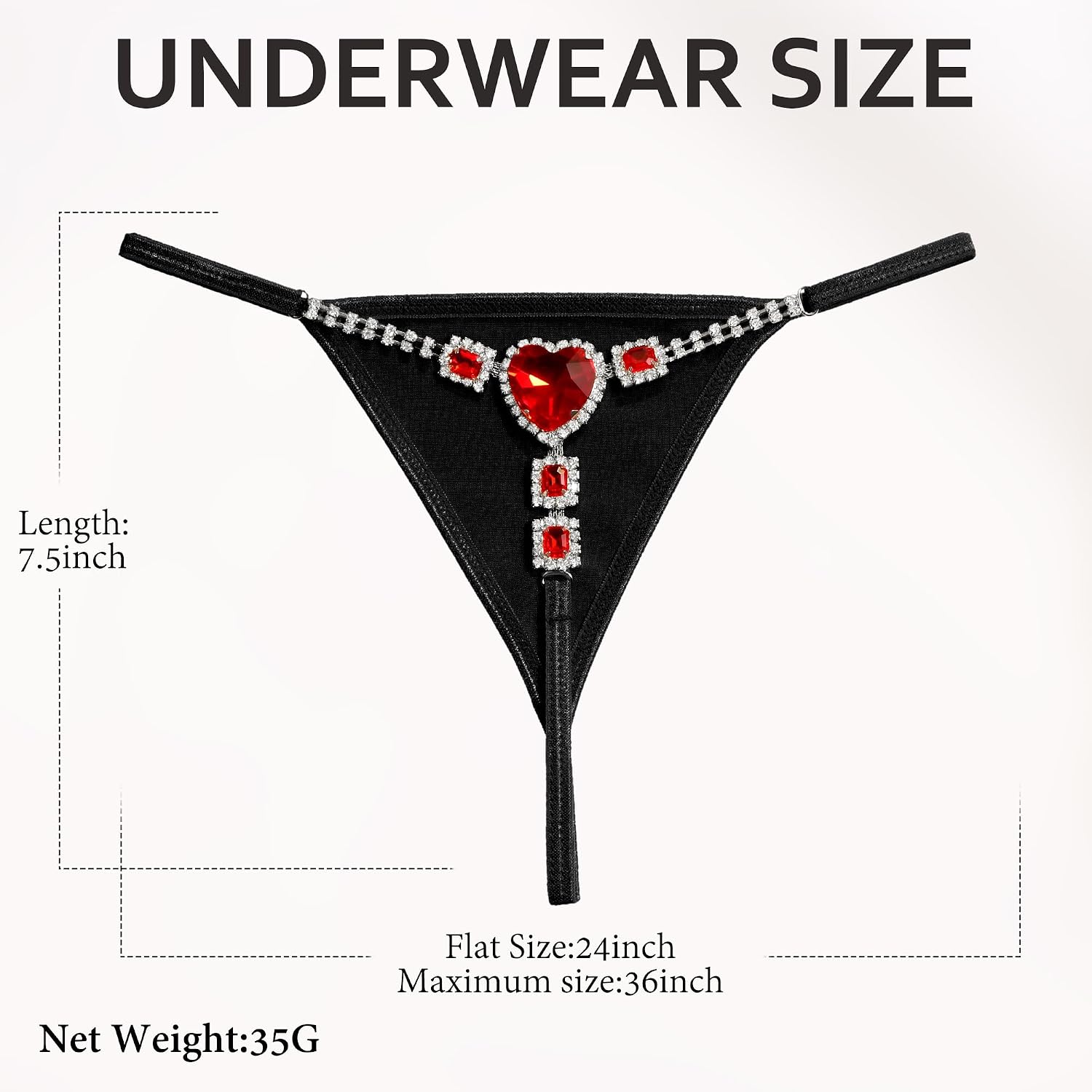 Elegant Rhinestone Panties with Adjustable Straps — image 7