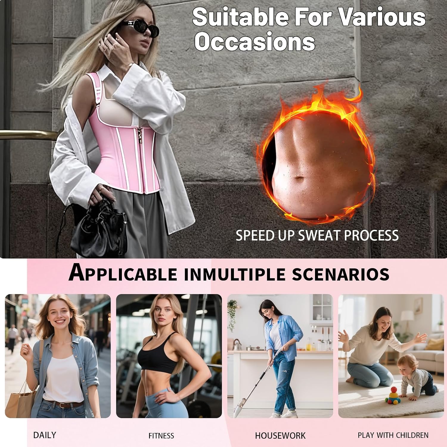 MITUNSS Adjustable Waist Trainer Cincher for Women — image 3