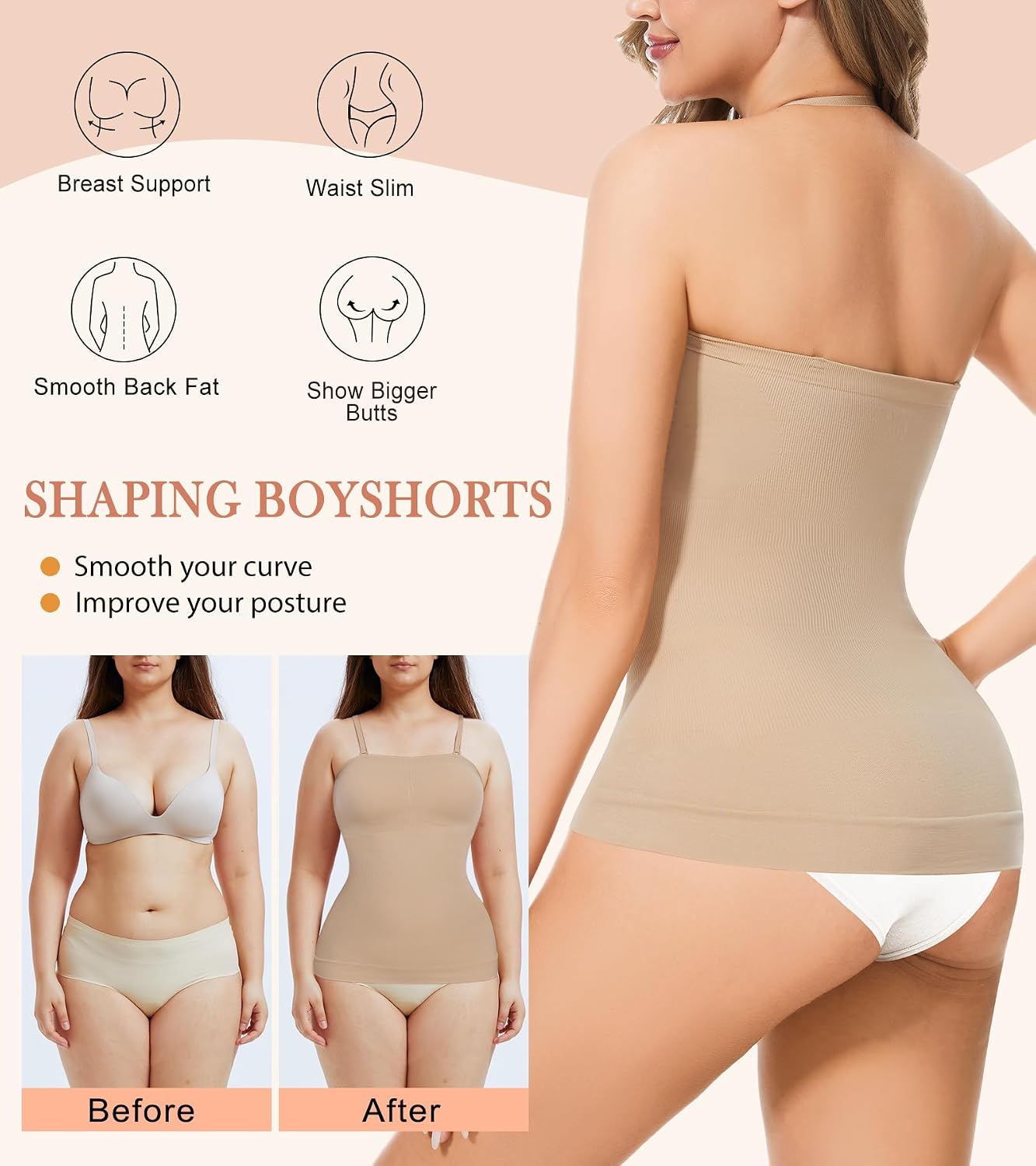 ciksob Compression Tank Shapewear Tummy Control Top — image 2
