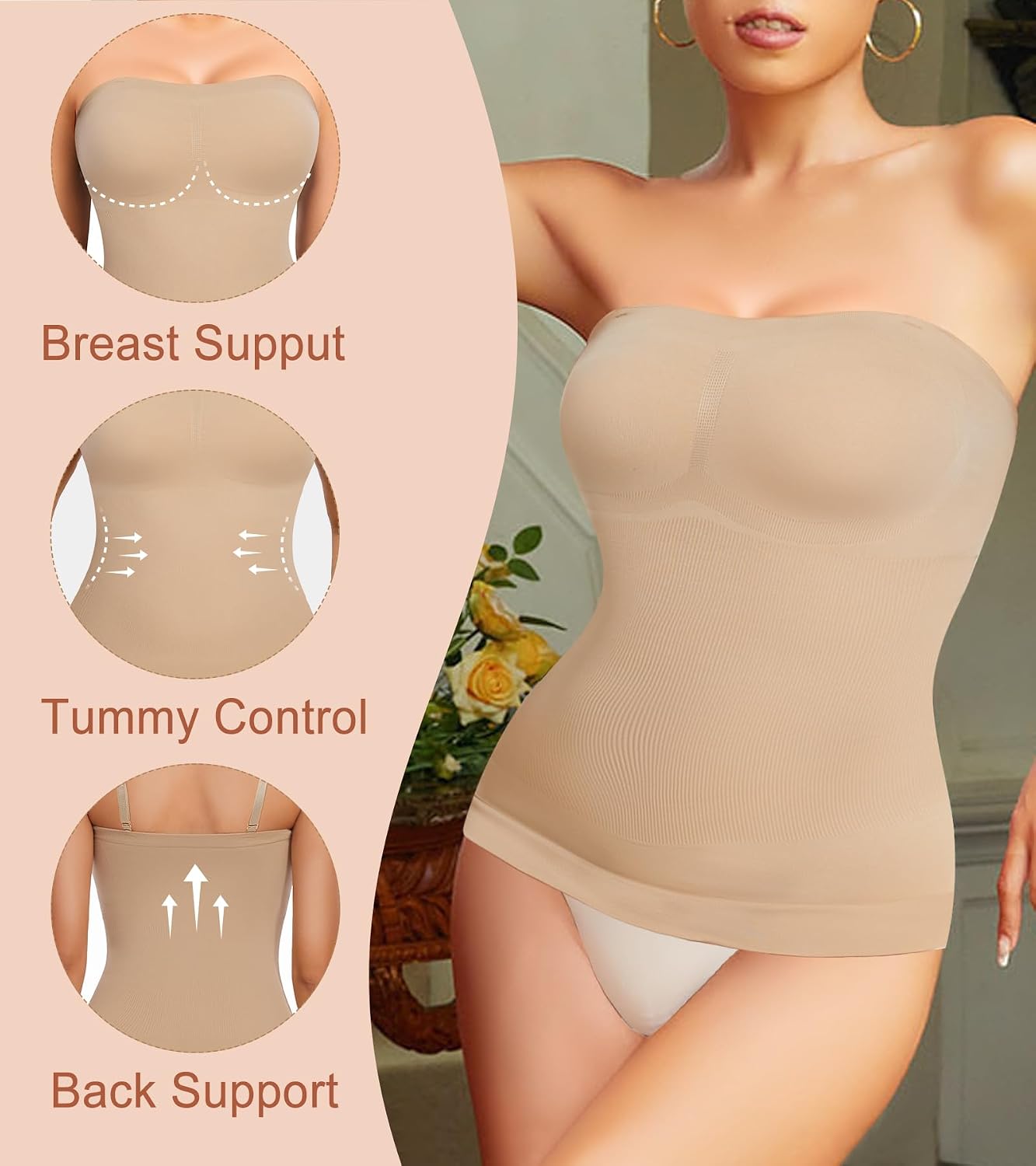 ciksob Compression Tank Shapewear Tummy Control Top — image 3