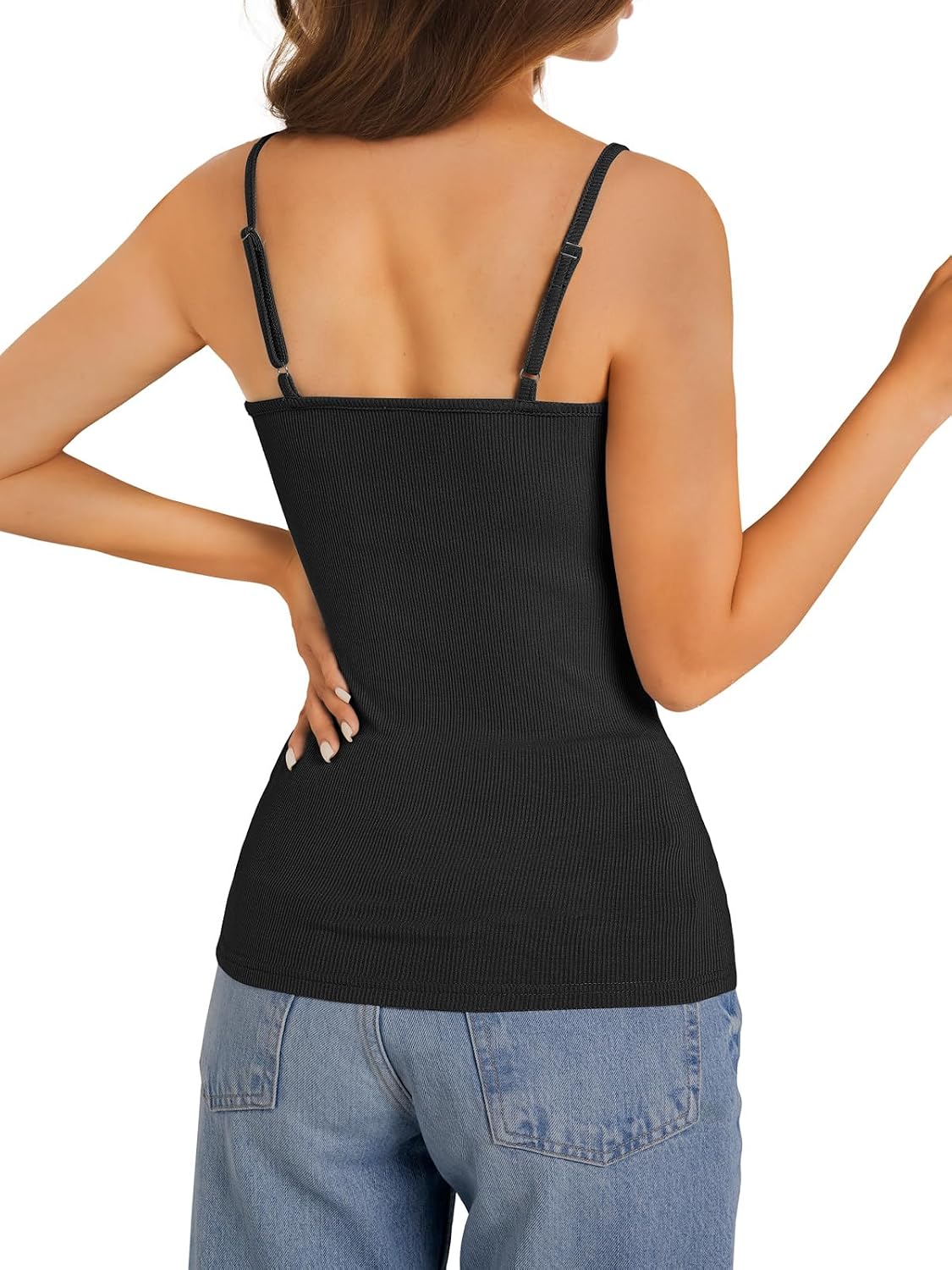 GKBK Women's Lace Trim Ribbed Cami Top — image 5