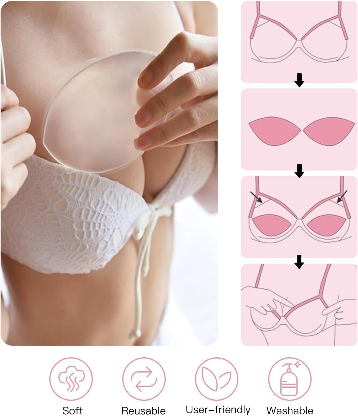 Babetape Clear Silicone Push Up Bra Inserts — image 6