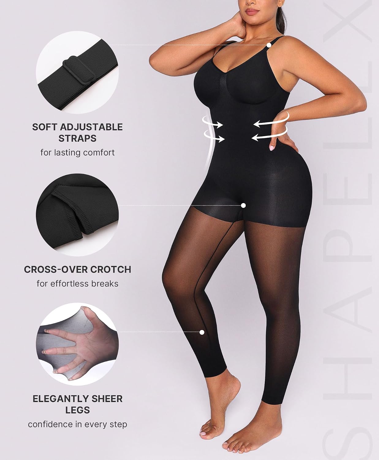 SHAPELLX 4-in-1 Tummy Control Bodysuit — image 2