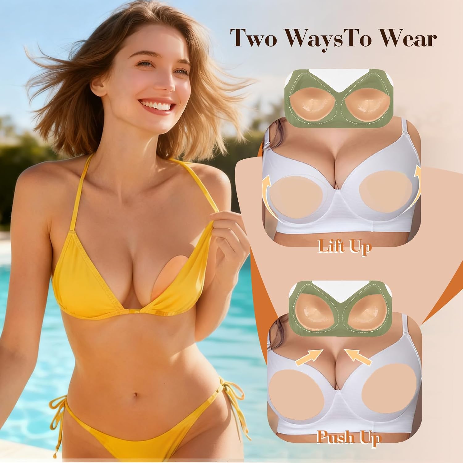 Majurphy Natural Push Up Sticky Bra Inserts — image 7