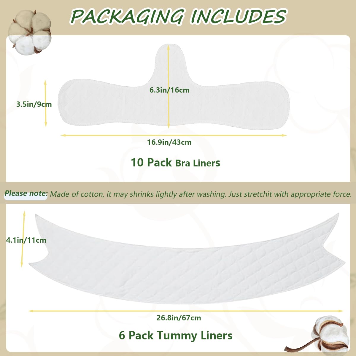 Nexstron 16-Pack Reusable Cotton Sweat Liners — image 6