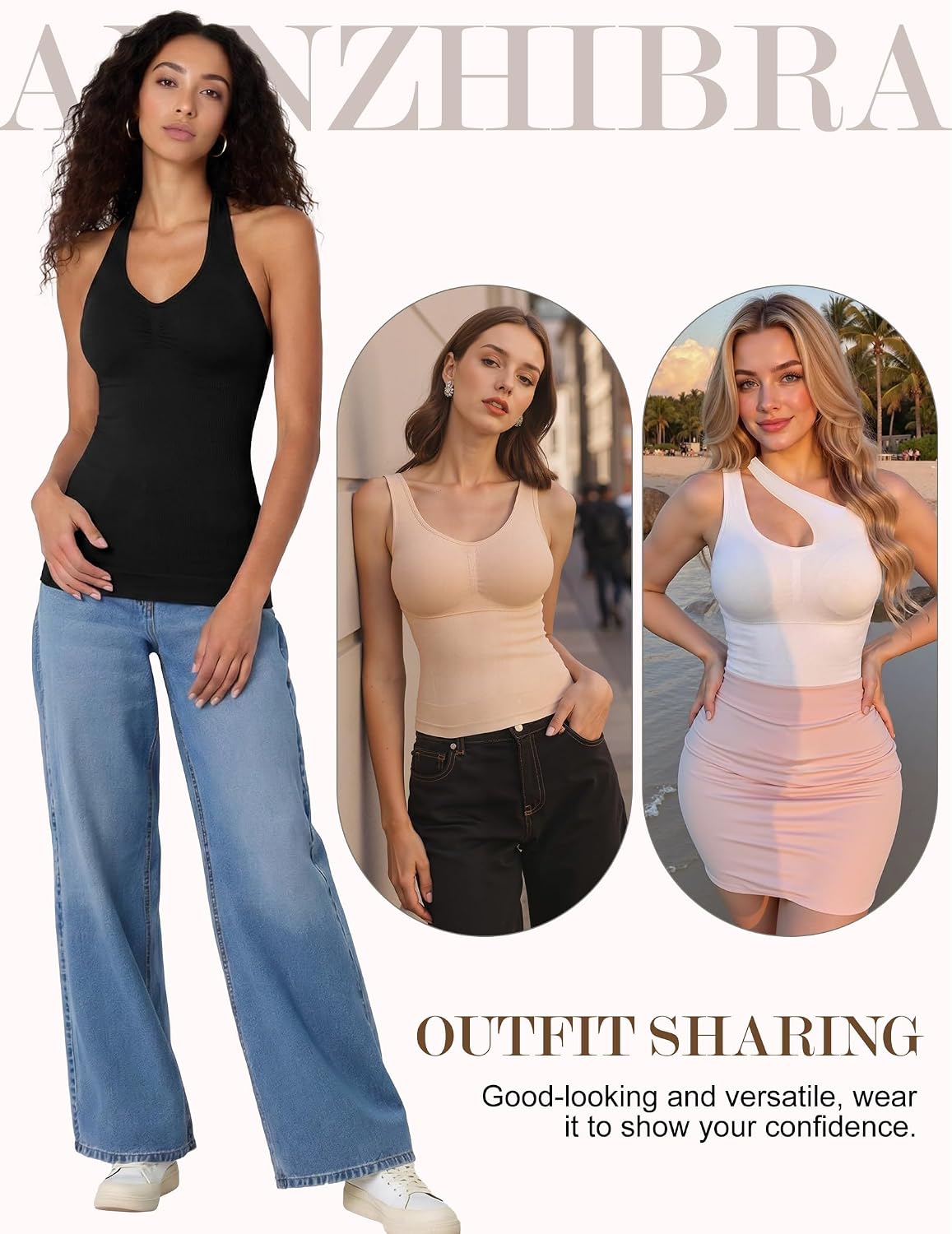 ANNZHIBRA Seamless Shapewear Camisole with Built-in Bra — image 5