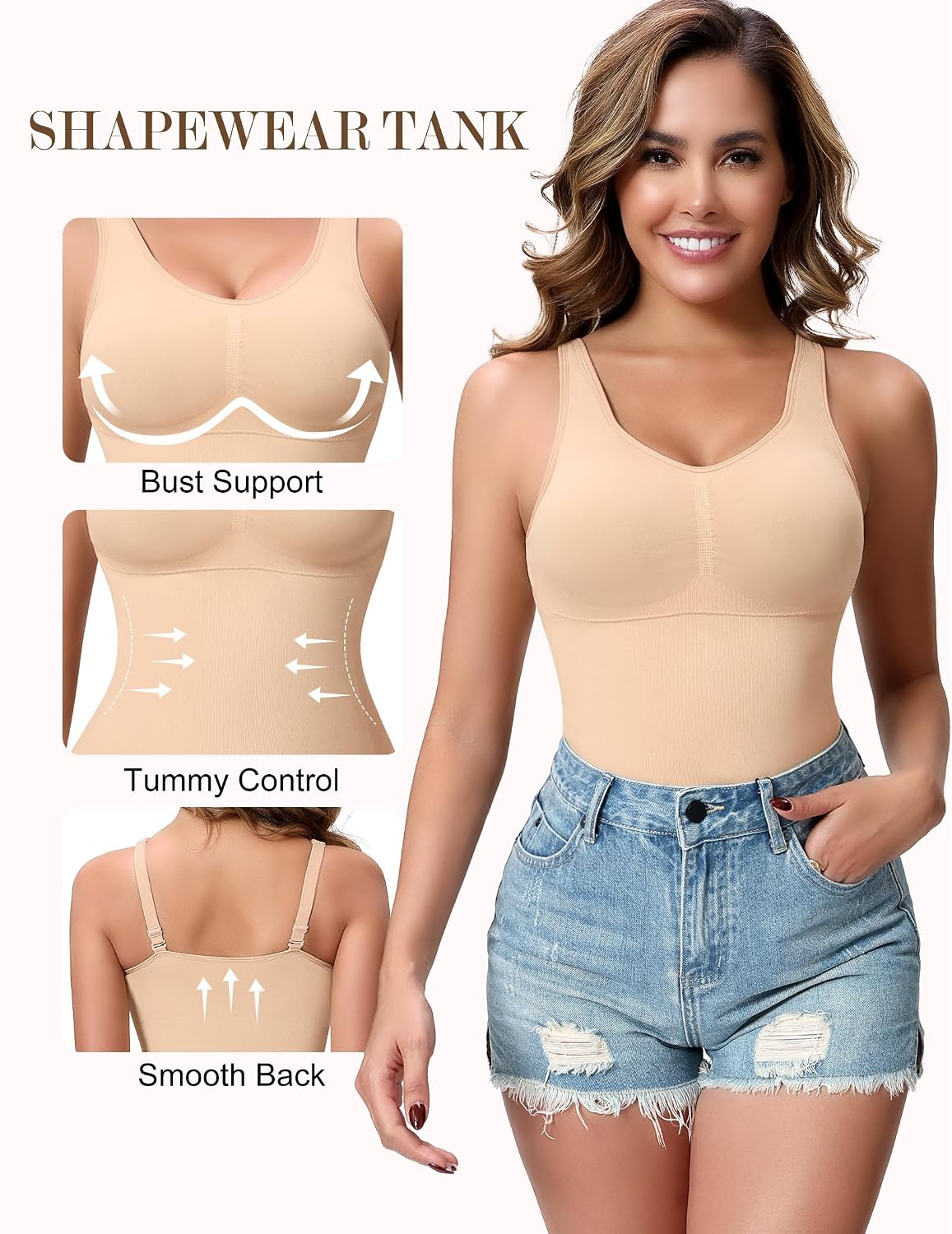 ANNZHIBRA Seamless Shapewear Camisole with Built-in Bra — image 6