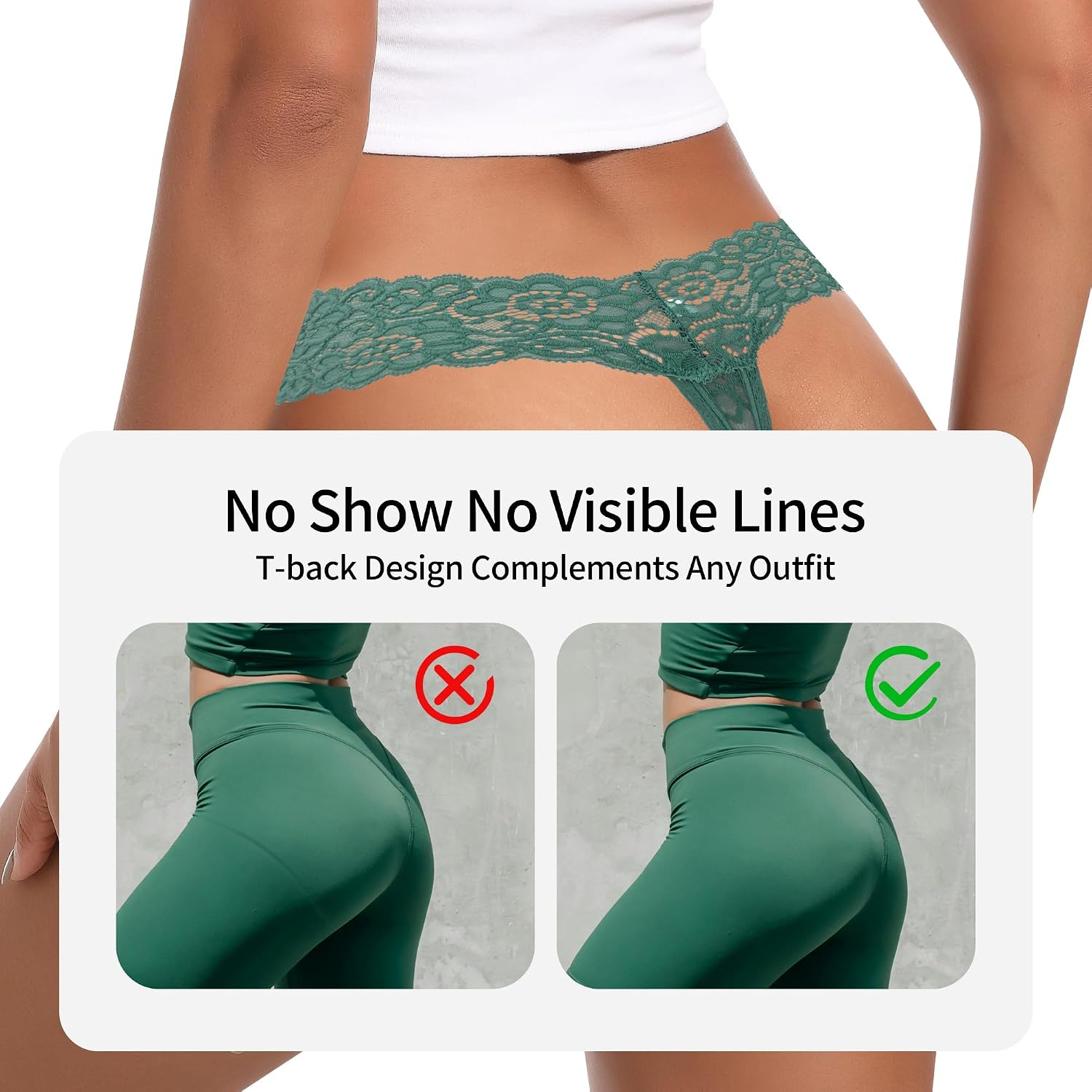 MINFOYUN Cotton Lace Thongs for Women 10-Pack — image 5
