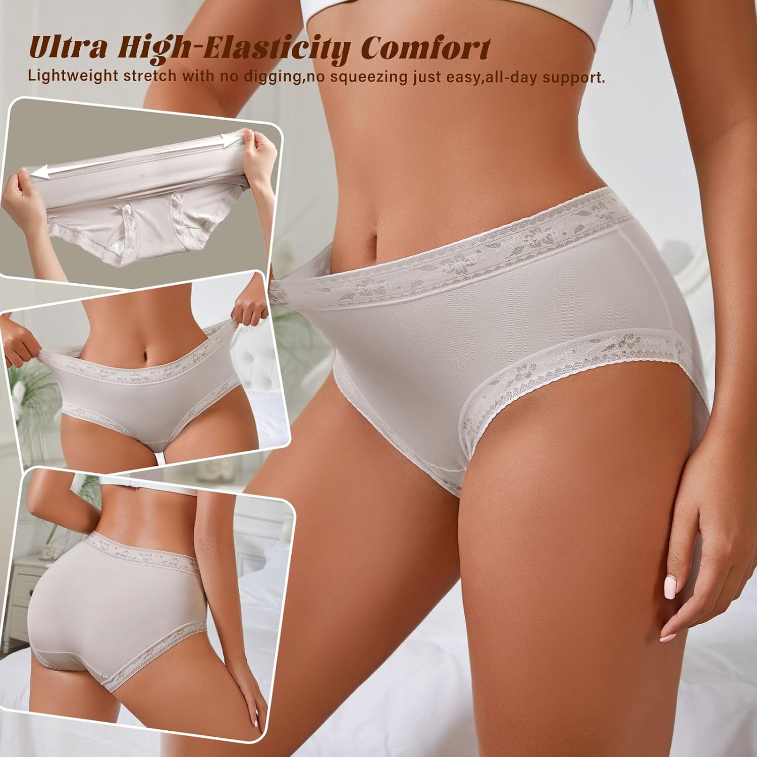 Cozytoday Seamless Lace Bikini Panties 6-Pack — image 4