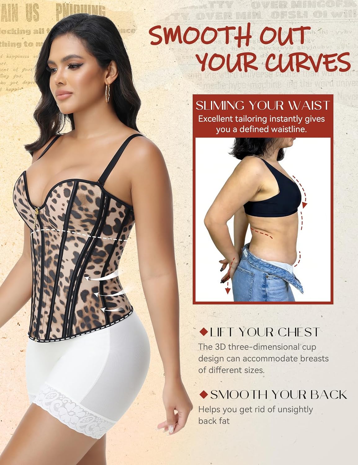 SHAPSHE Overbust Waist Trainer Corset for Women — image 2