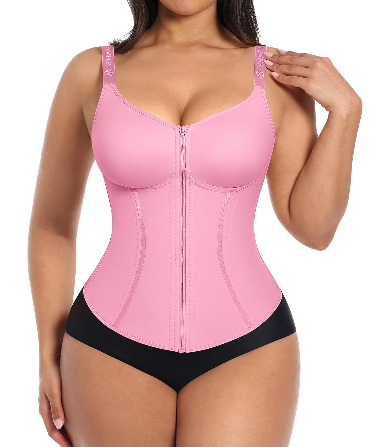 SHAPELLX Steel Boned Waist Trainer for Women