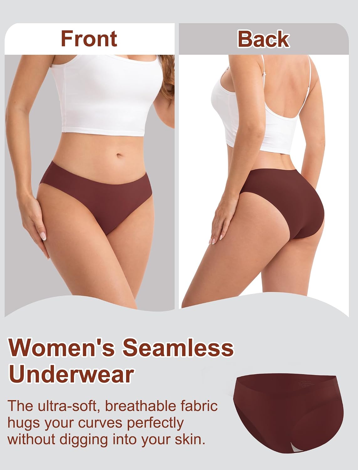 Seamless No Show Bikini Panties 6-Pack — image 3