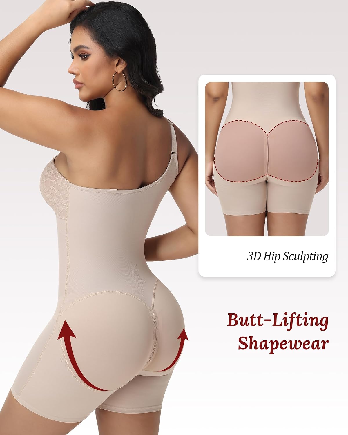 SHAPESHE Strapless Lace Bodysuit Shapewear — image 5
