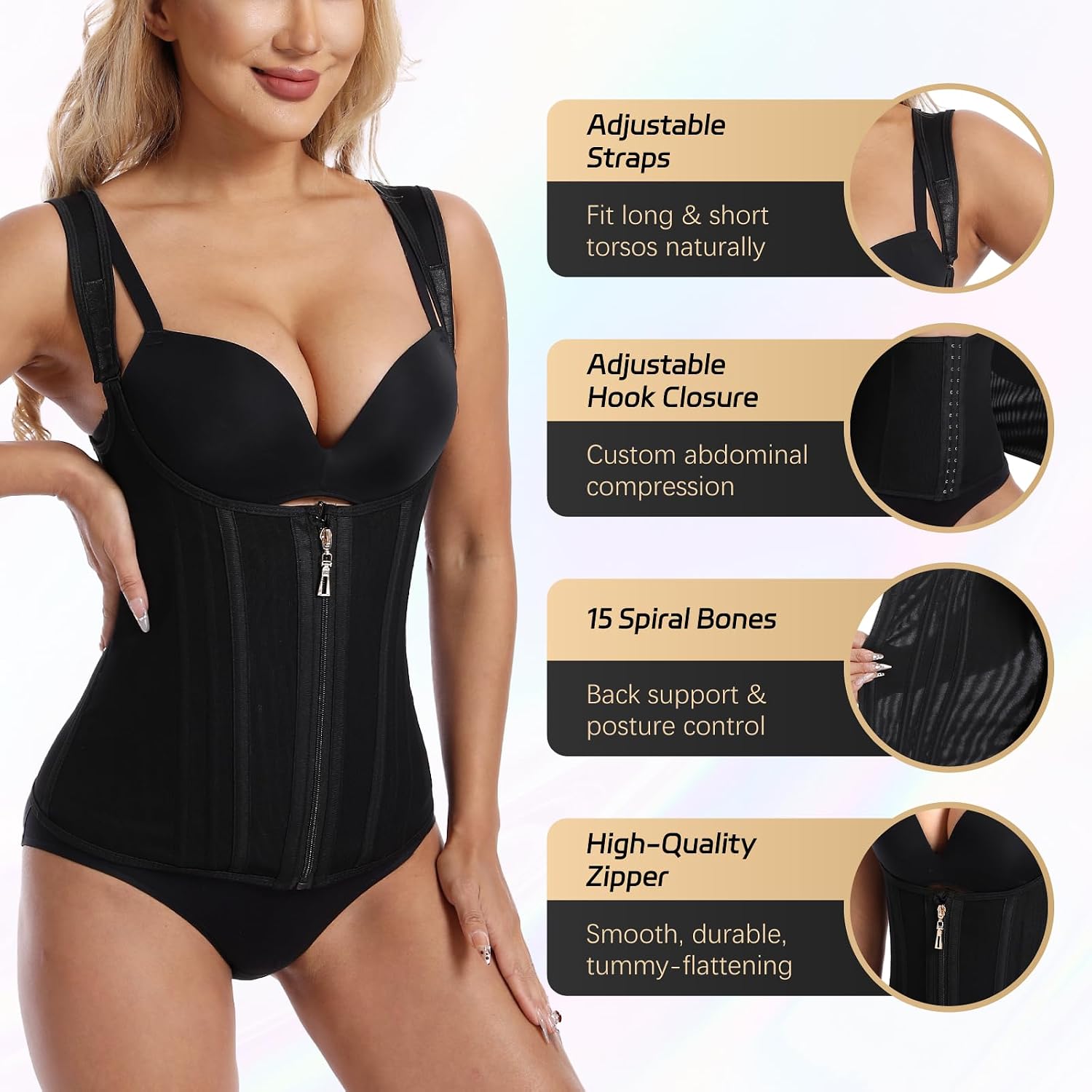 CATEMATE Waist Trainer Tummy Control Corset — image 4