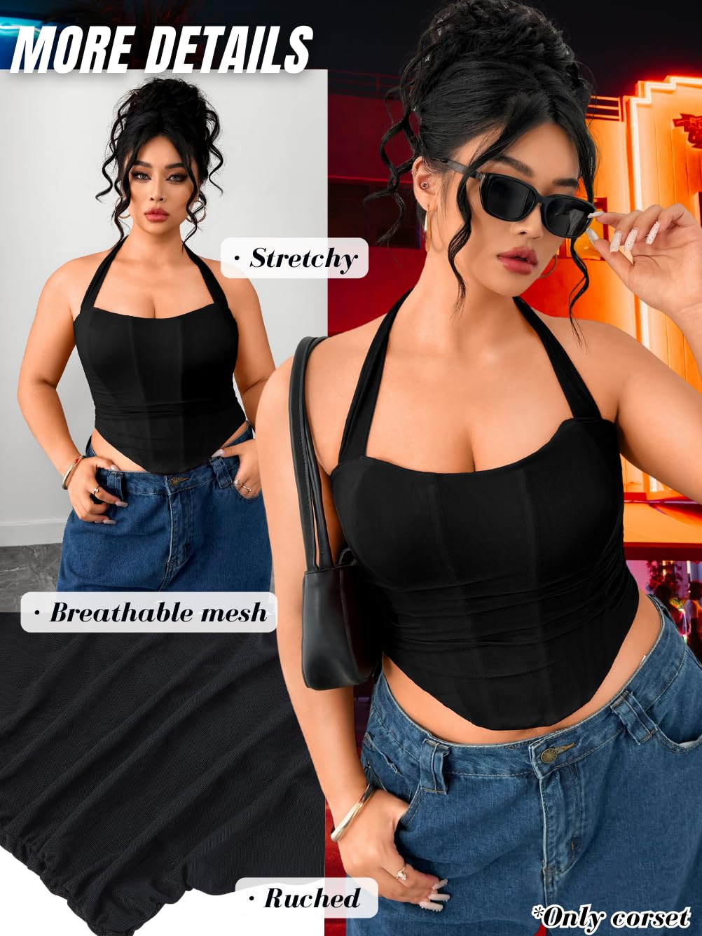 ChiaoLezhee Plus Size Halter Boned Corset — image 3