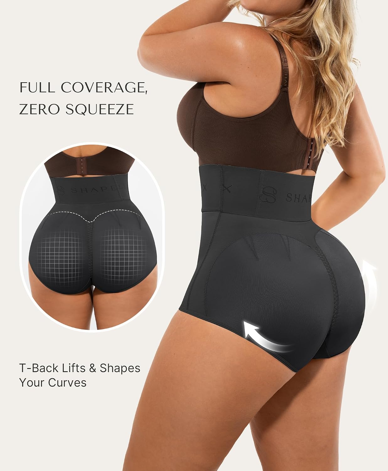 SHAPELLX High Waist Tummy Control Shapewear with Zipper — image 3