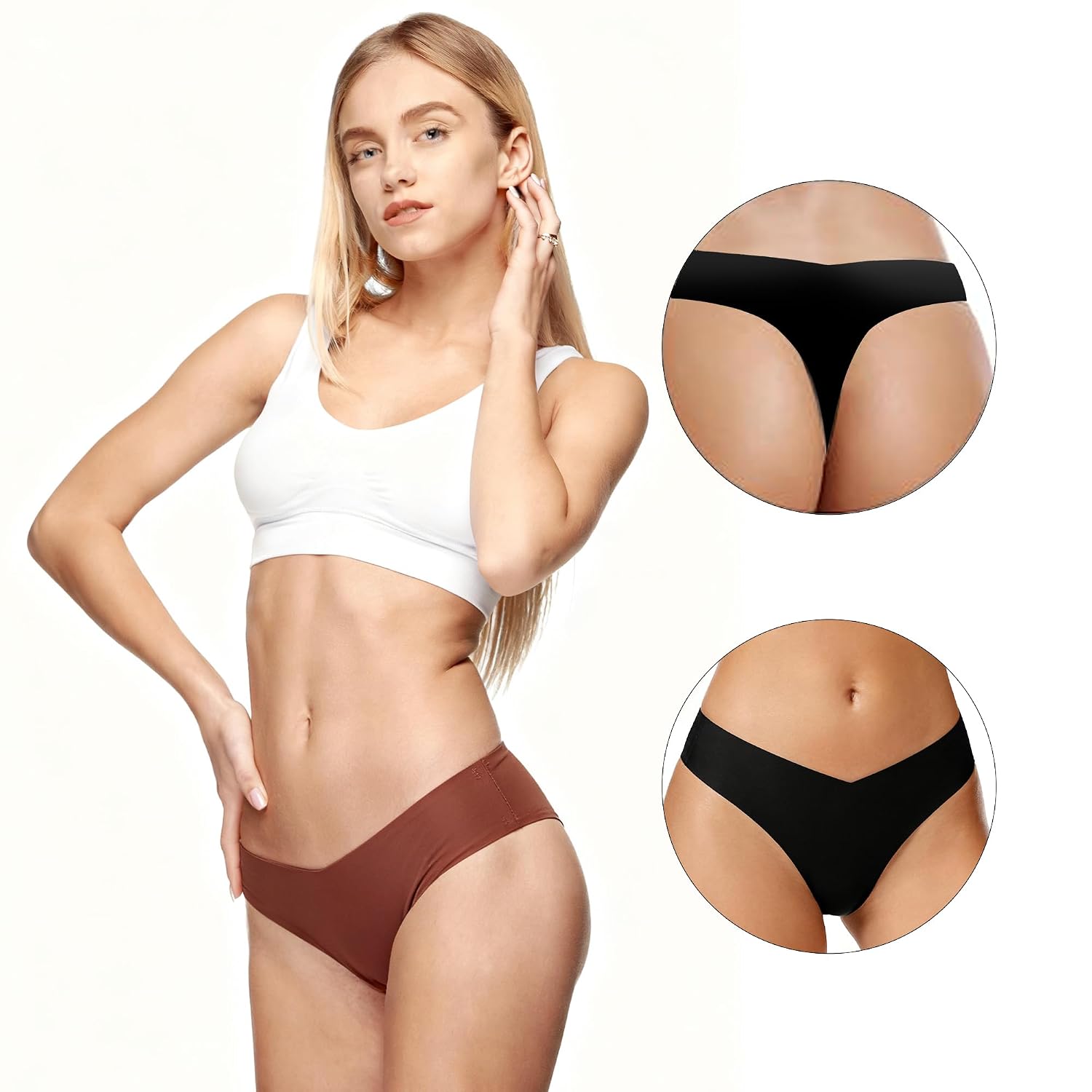 Airxylit 6-Pack Seamless Thongs for Women — image 4