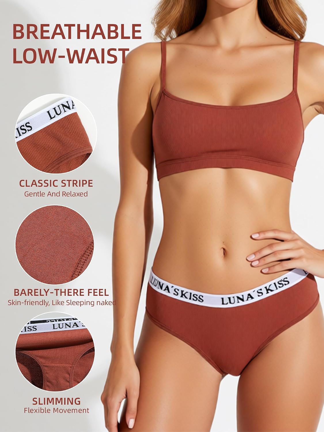 LUNA'S KISS 6-Pack Cotton Hipster Bikini Panties — image 3