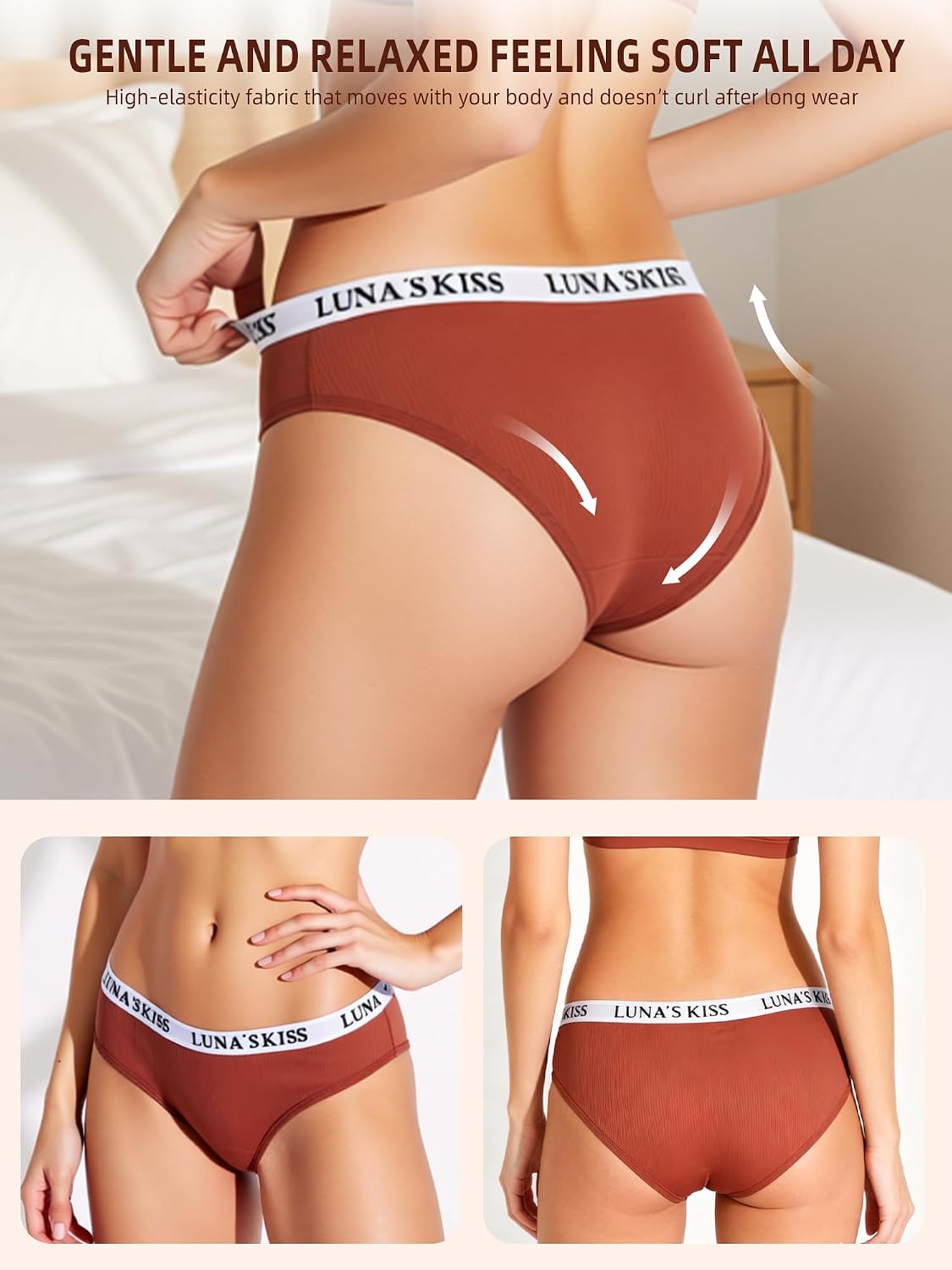 LUNA'S KISS 6-Pack Cotton Hipster Bikini Panties — image 5