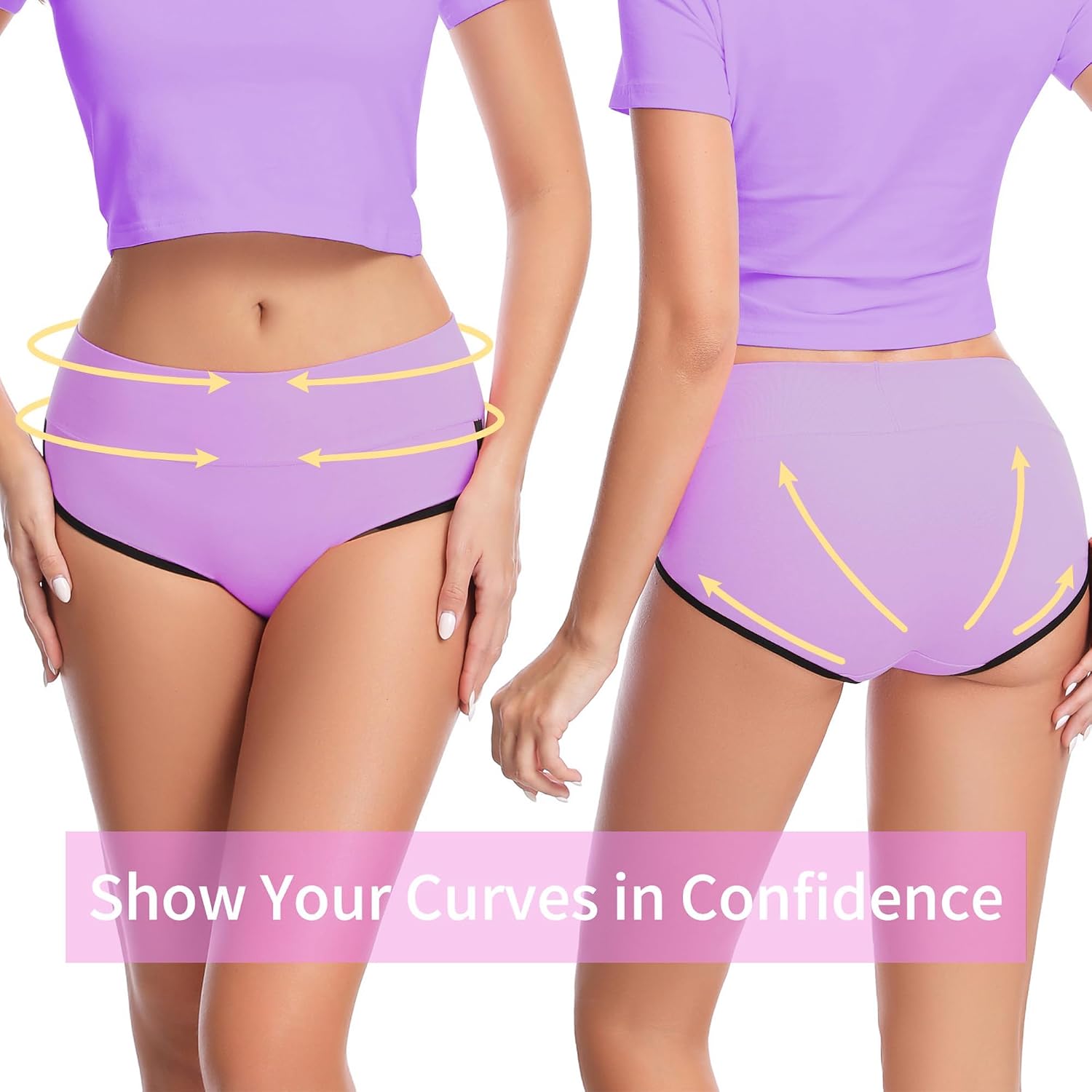CAILECOTTON High Waisted Cotton Panties 5-Pack — image 6