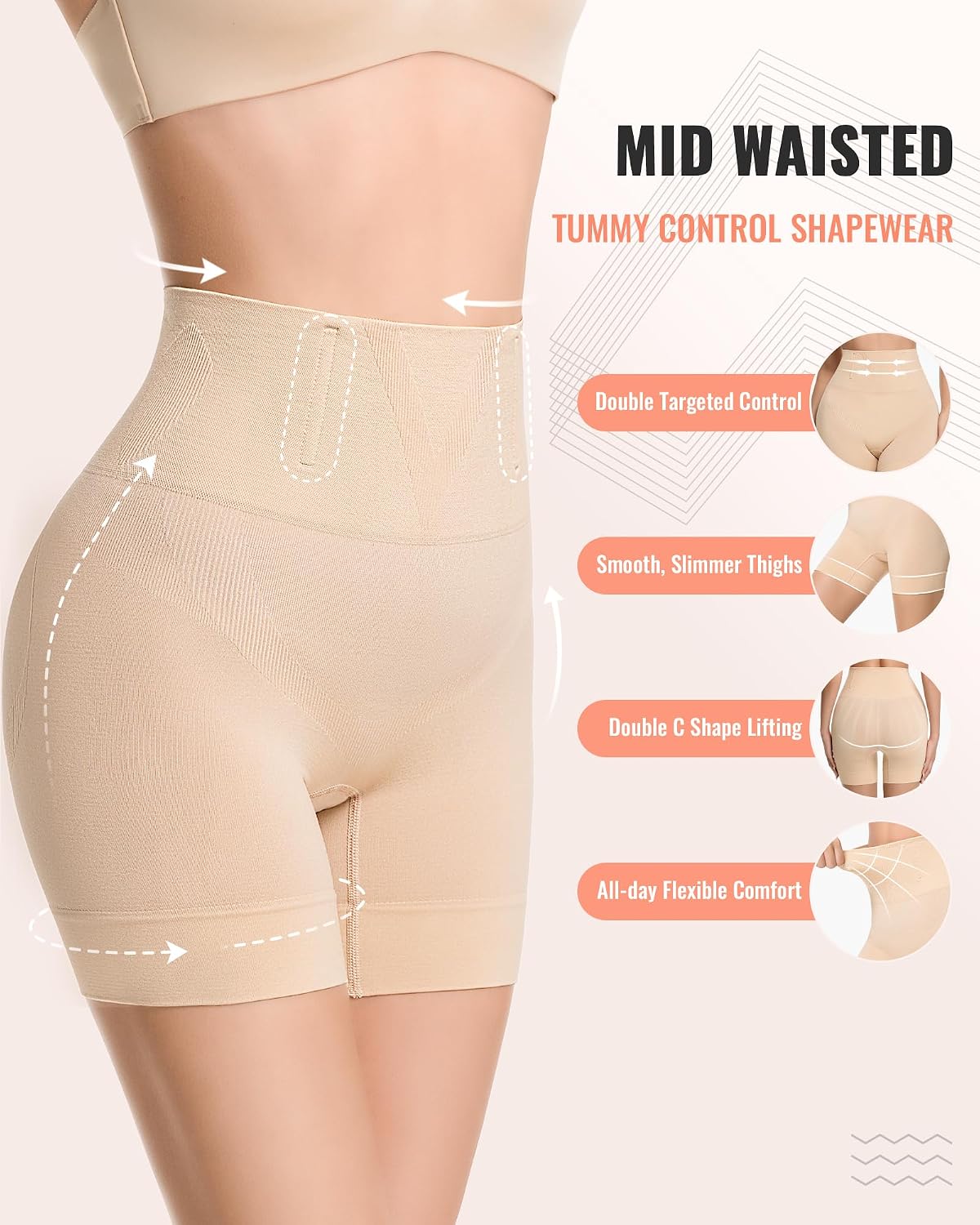 ForeverShaper Mid Waist Tummy Control Shorts — image 2