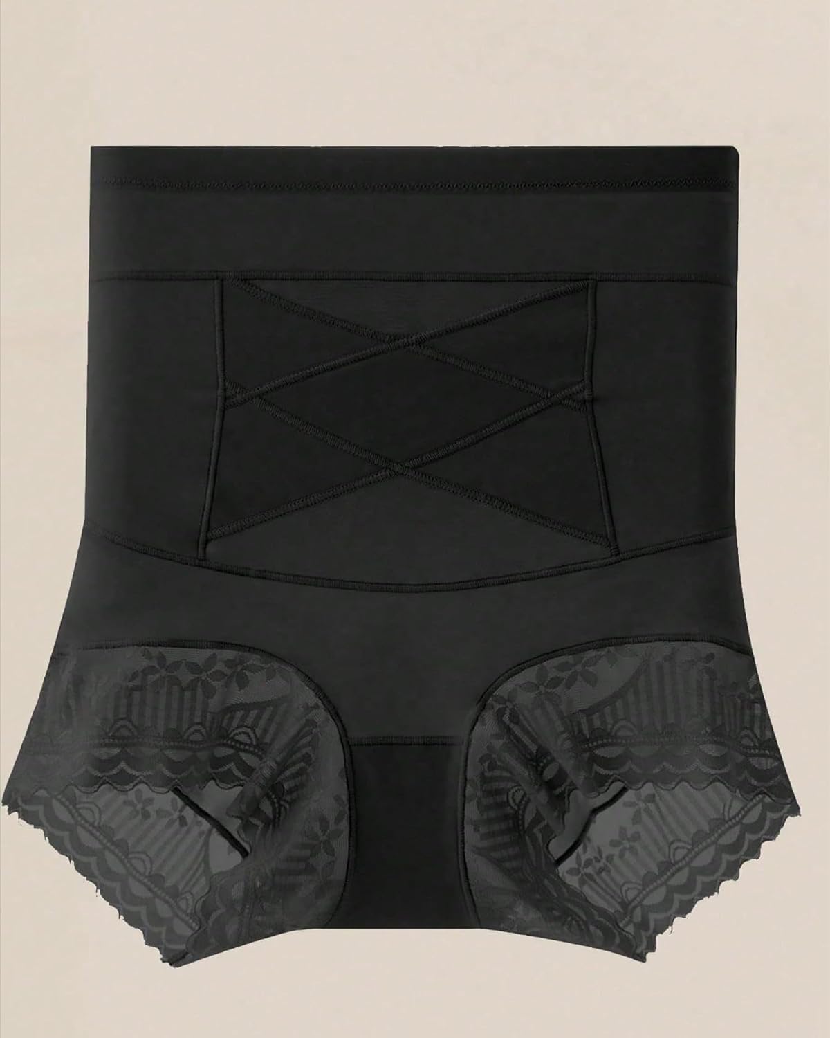 Plus Size Seamless Lace Tummy Control Panty — image 8