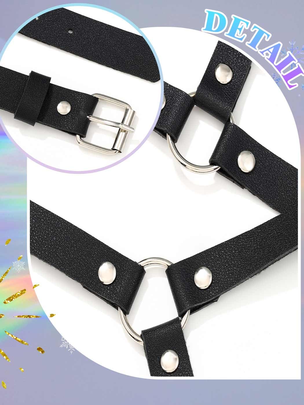 Yonamix Black Leather Thigh Harness Garter Belt — image 6