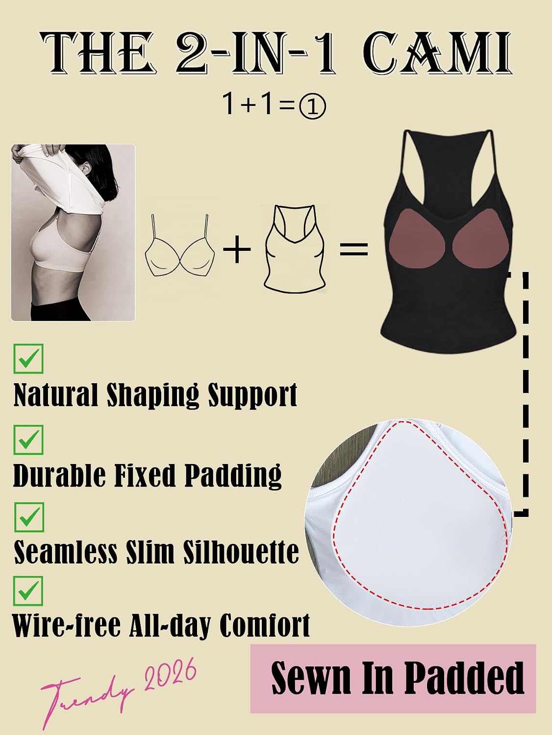 Danysu Padded Racerback Tank Top for Women — image 4