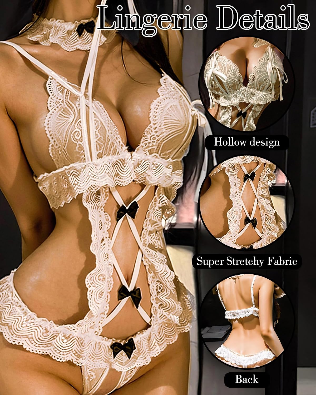 Encanova 3-Piece Lace Lingerie Set for Women — image 2