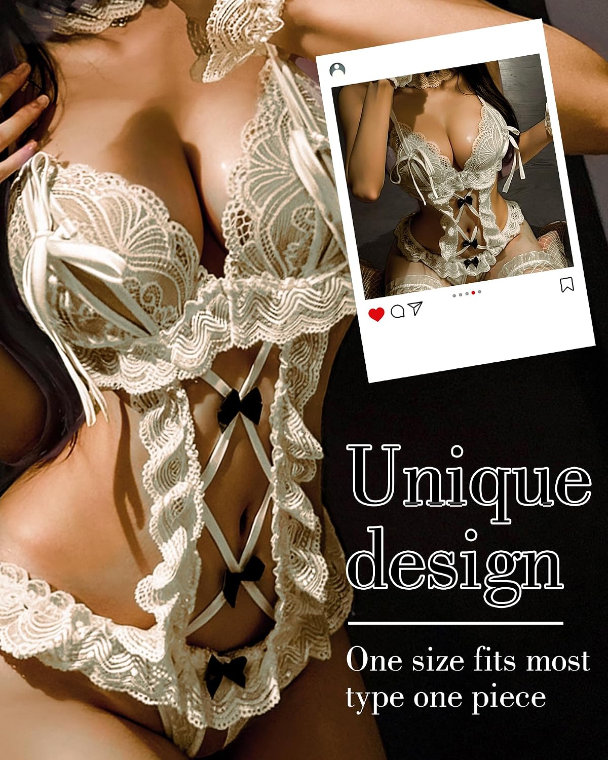 Encanova 3-Piece Lace Lingerie Set for Women — image 3