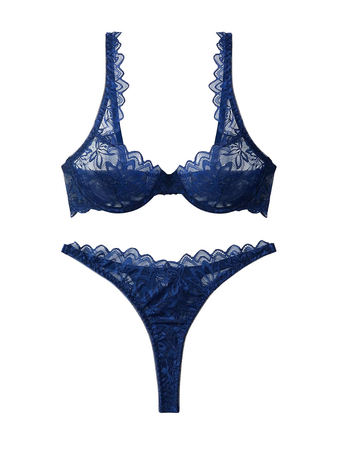 Lilosy Sheer Lace Push Up Lingerie Set — image 3