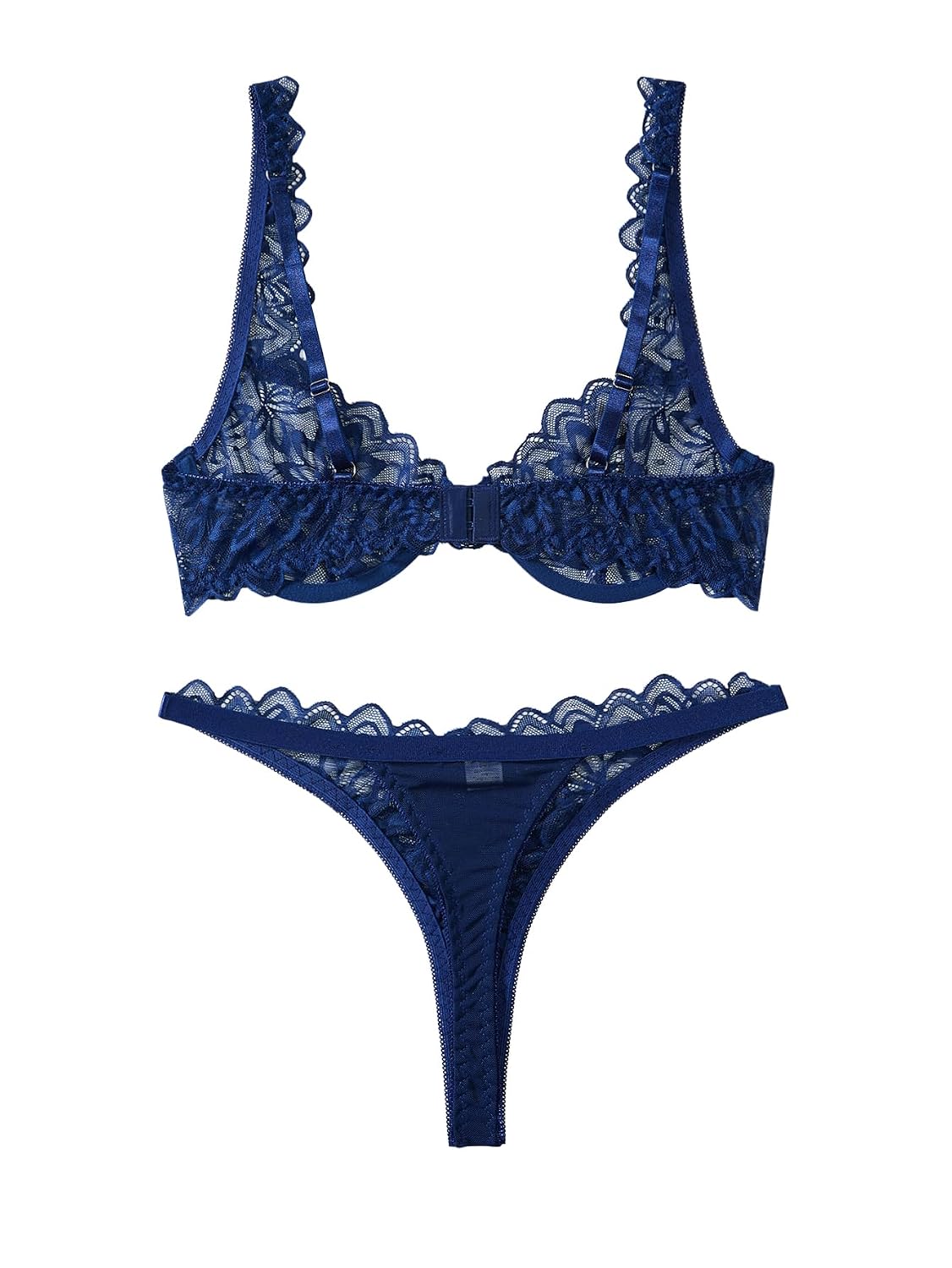 Lilosy Sheer Lace Push Up Lingerie Set — image 4