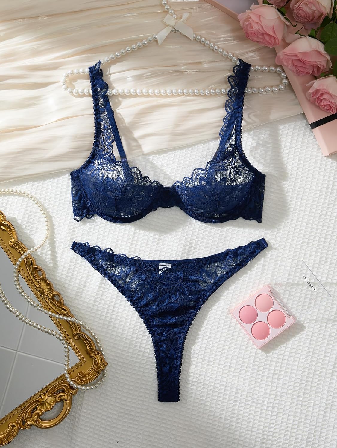 Lilosy Sheer Lace Push Up Lingerie Set — image 6