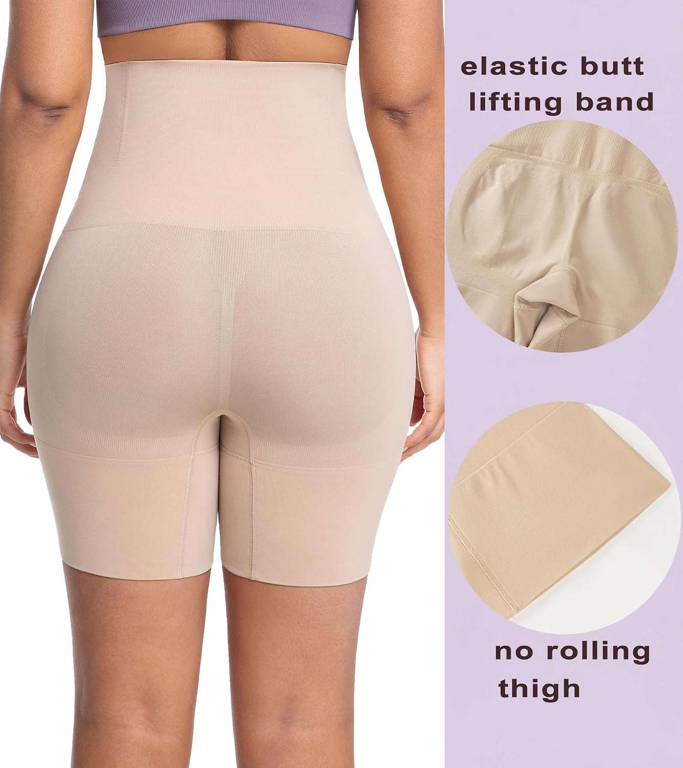 Coziture High Waisted Tummy Control Shapewear Shorts — image 3