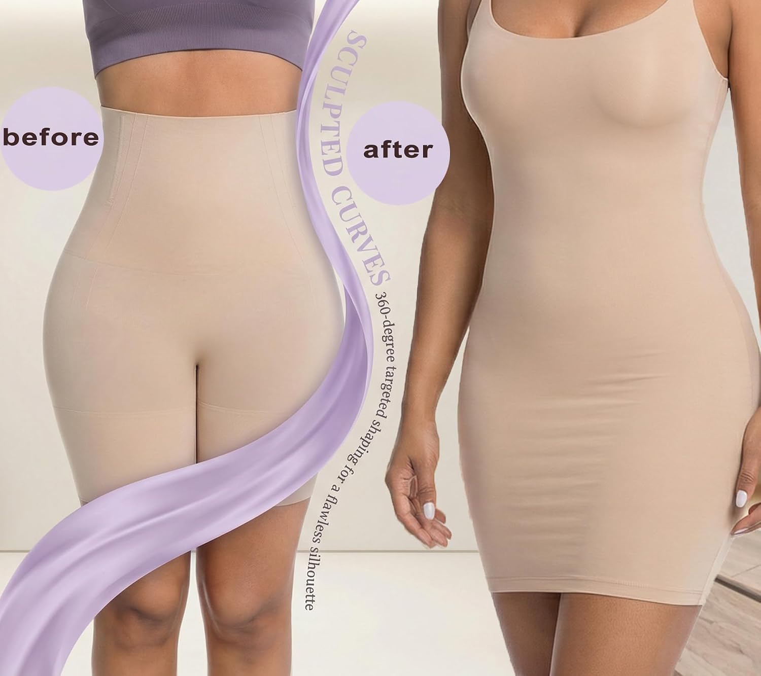 Coziture High Waisted Tummy Control Shapewear Shorts — image 4