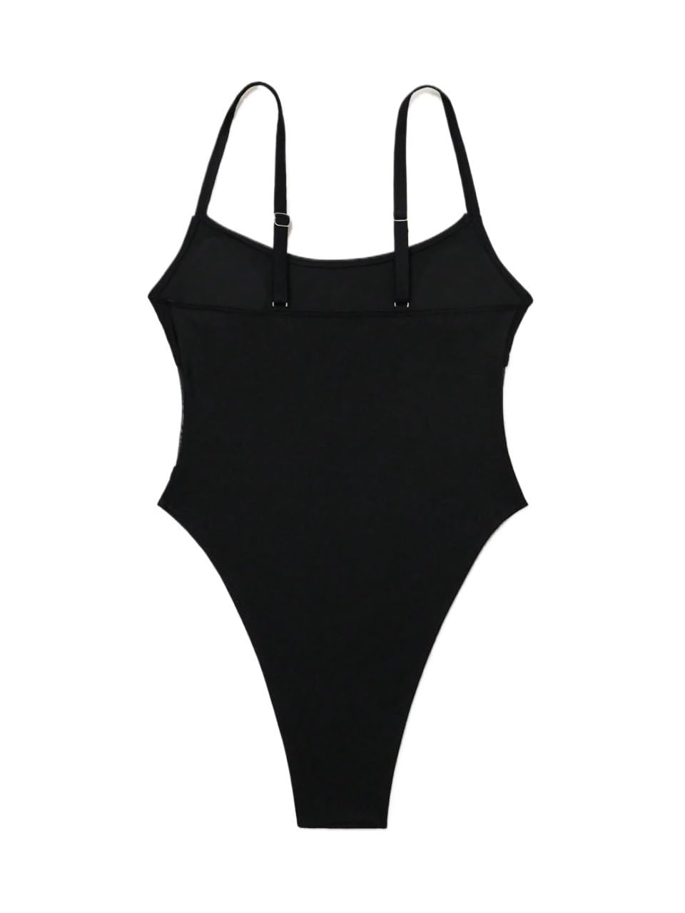 Backless Mesh Patchwork Monokini Swimsuit — image 4