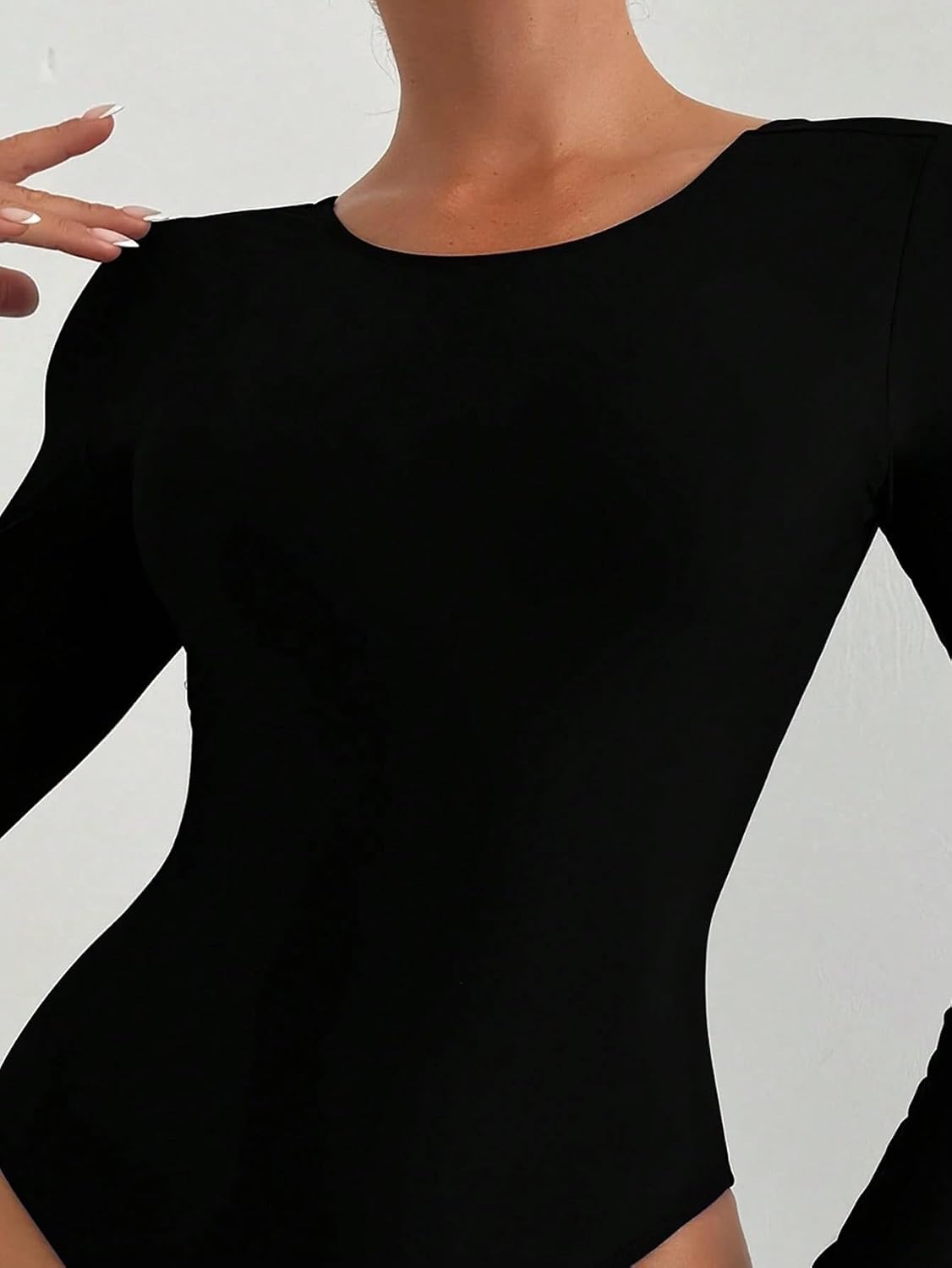Women's High Neck Long Sleeve Backless Monokini — image 3